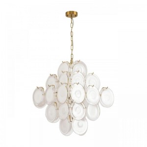 8320/8 MODERNI LN латунь/белый, металл/стекло Люстра E14 8*40W 220V CHIPSY