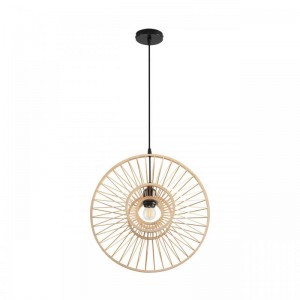 8383/1 ECO LN черный/бежевый, металл/бамбук Подвес E27 40W 220V CHAKRA