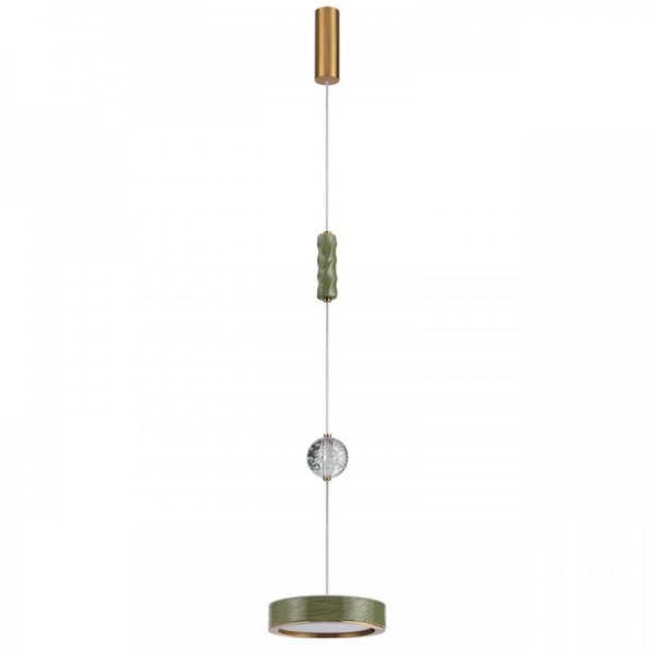 5450/32LA L-VISION ODL_EX26 зеленый/античная бронза/металл/керамика/хрусталь/акрил Подвес LED x 32W 2000К/3000K/4000K/переключ. RIVERA