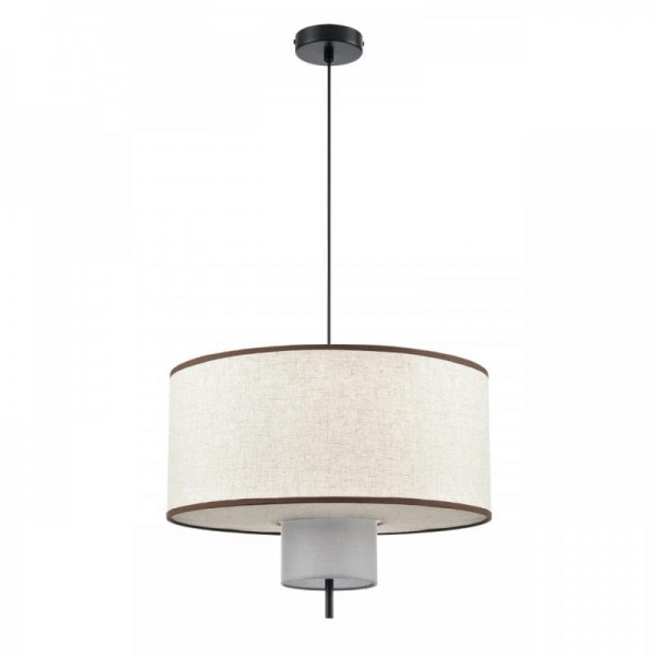 8282/4 MODERNI черный/бежевый/коричневый, металл/текстиль/стекло Светильник подвесной Е14 4*40W 220V SORENTO