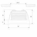 Встраиваемый светодиодный светильник Elektrostandard 15268/LED белый a056018