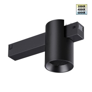 359954 PORT NT25 218 черный Трековый светильник с переключ. цв. темпер. IP20 LED 3000К\4000К\6000К 10W 90-240V VECTOR