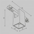 Трековый светодиодный светильник Maytoni Technical Magnetic Exility Alfa TR121-2-7W4K-B