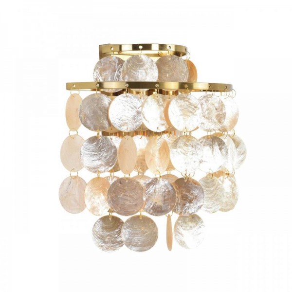 8386/2W MODERNI LN бронза/перламутровый, металл/ракушка Бра E14 2*40W 220V SHELLA
