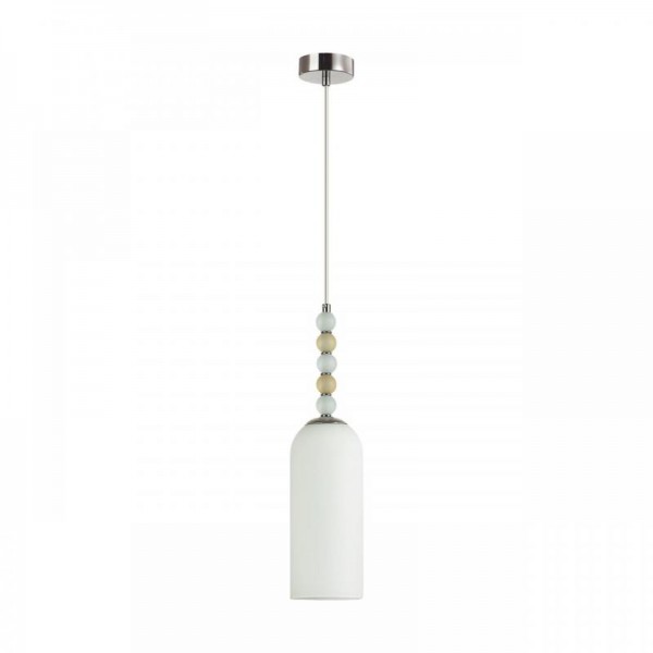 8271/1A NEOCLASSI хром/голубой/желтый/белый, металл/стекло Подвес Е14 1*40W 220V TRACY