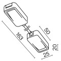 Коннектор питания L-образный Maytoni Technical Radity TRA084CPC-W-12