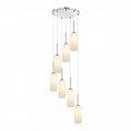 8270/7A NEOCLASSI хром/белый, металл/стекло Люстра каскадная Е14 7*40W 220V TRACY