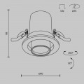 Встраиваемый светодиодный спот Maytoni Technical Hidden DL045-01-10W3K-B