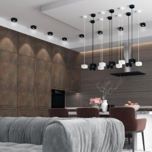 358654 OVER NT21 392 черный Светильник накладной светодиодный IP20 LED 4000К 12W 220V PATERA