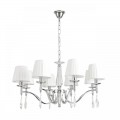 8316/8 CLASSI LN26 хром/белый, металл/хрусталь/текстиль Люстра E14 8*40W 220V MAGDA