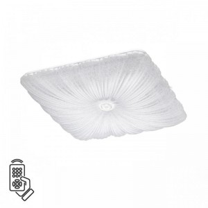 7730/72L PIKO LED SN Светильник металл/пластик/белый/прозрачный LED 72Вт 3000-6000K 490х490 IP20 пульт ДУ FORTUNA