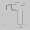 Коннектор угловой внутренний Maytoni Technical TRA172ICL-11B