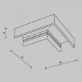 Коннектор угловой, накладной Maytoni Technical TRA172CL-11B