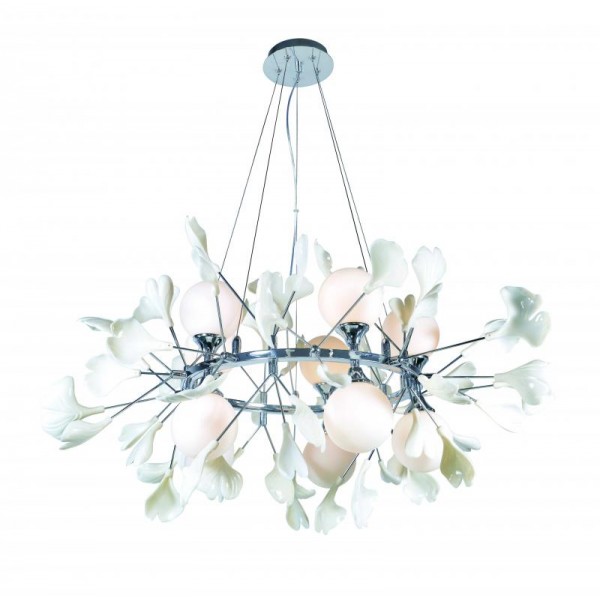 5747R/10 CHROME+WHITE (1) Люстра NW