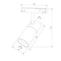 Трековый светильник 12W 3000K белый Elektrostandard 85012/01_система Слим a072617