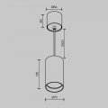 Подвесной светодиодный светильник Maytoni Technical Vol P100PL-20W3K-B