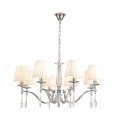 8316/8 CLASSI LN26 хром/белый, металл/хрусталь/текстиль Люстра E14 8*40W 220V MAGDA