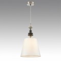 8283/1A CLASSI никель/белый, металл/керамика/текстиль Подвес Е14 1*40W 220V KENTUKI