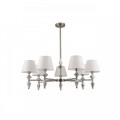 8274/7 CLASSI никель/белый/серый, металл/керамика/ткань Люстра Е14 7*40W 220V VERMONT