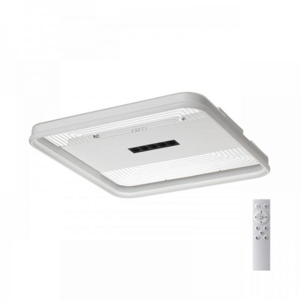 7664/110LS MITRA LED SN 62 Светильник пластик/белый LED 110Вт 3000-4000-6000K 480х480 IP20 пульт ДУ SOLAR