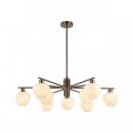 8278/9 MODERNI латунь/белый, металл/стекло Люстра Е14 9*40W 220V CARMELA