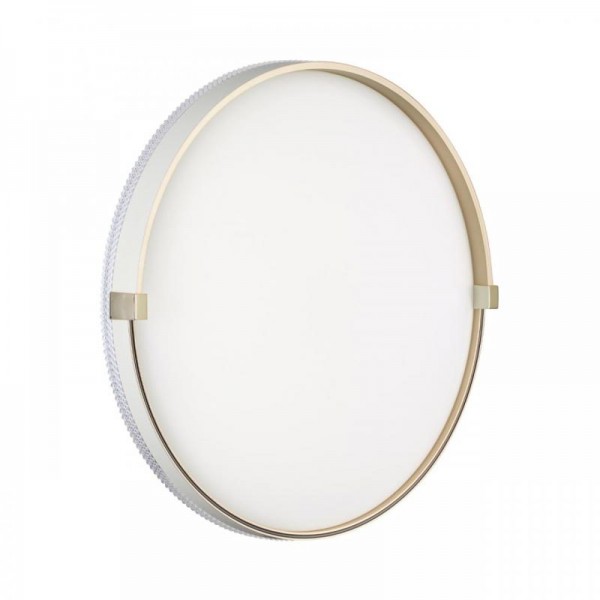 7646/DLN PALE SN 189 Светильник пластик/белый/золотой LED 48Вт 3000/4000/6000К D390 IP43 CCT OLIDI WHITE