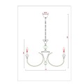 Подвесная люстра Arte Lamp Collinetta A4094LM-8WH