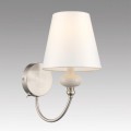 8283/1W CLASSI никель/белый, металл/керамика/текстиль Бра Е14 1*40W 220V KENTUKI