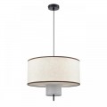 8282/4 MODERNI черный/бежевый/коричневый, металл/текстиль/стекло Светильник подвесной Е14 4*40W 220V SORENTO