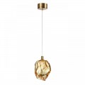 7111/4LB L-VISION ODL25 Подвесной светильник  золотистый/янтарное стекло/металл IP20 LED 4W 300Лм 3000K 200° 220V GEMME