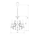 Подвесная люстра Eurosvet 10096/5 хром/прозрачный хрусталь Strotskis