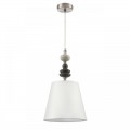 8283/1A CLASSI никель/белый, металл/керамика/текстиль Подвес Е14 1*40W 220V KENTUKI