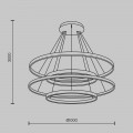 Подвесной светодиодный светильник Maytoni Rim MOD058PL-L174BSK