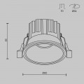 Встраиваемый светодиодный светильник Maytoni Round DL058-7W4K-B