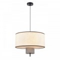 8282/4 MODERNI черный/бежевый/коричневый, металл/текстиль/стекло Светильник подвесной Е14 4*40W 220V SORENTO