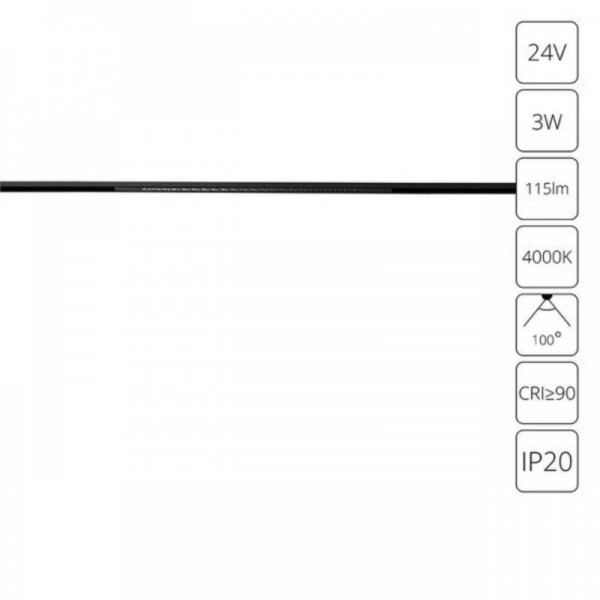 A6229PL-1BK СВЕТИЛЬНИК ПОТОЛОЧНЫЙ PRESTO 24В 3Вт 138лм 4000К 90+ 100°