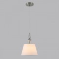 8274/1A CLASSI никель/белый/серый, металл/керамика/ткань Подвес Е14 1*40W 220V VERMONT