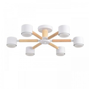 8306/6C COMFI белый, дерево/металл Светильник потолочный GX53 LED 6*7W 220V VUDI
