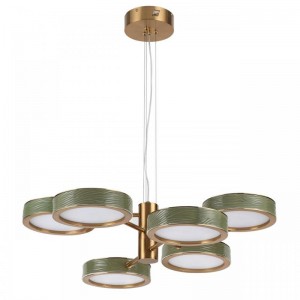 5450/99LA L-VISION ODL_EX26 зеленый/античная бронза/металл/керамика/хрусталь/акрил Подвес LED x 99W 2000К/3000K/4000K/переключ. RIVIERA