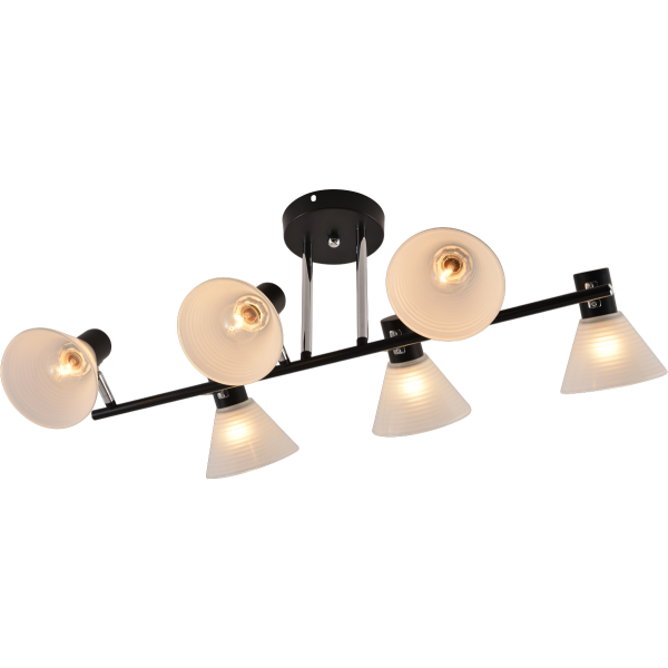 Светильник Mirastyle MH-1553B/6 BK+CR