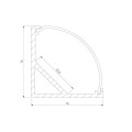 Профиль угловой алюминиевый с рассеивателем Elektrostandard LL-2-ALP008 a053628