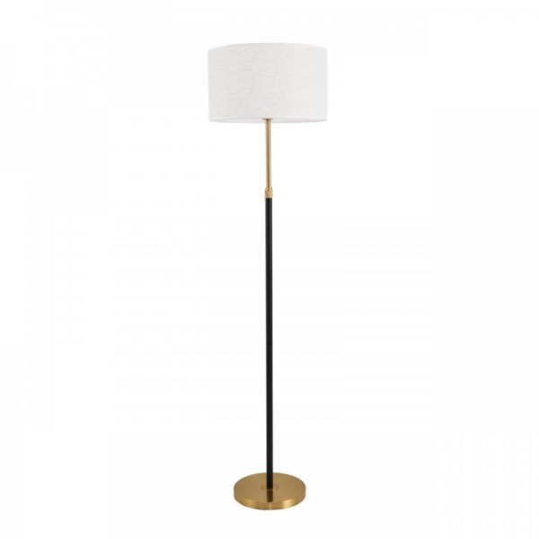 8358/1F CLASSI медь/черный/белый, металл/текстиль Торшер E27 60W 220V IRISA