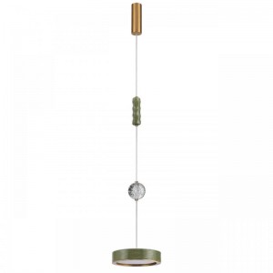 5450/32LA L-VISION ODL_EX26 зеленый/античная бронза/металл/керамика/хрусталь/акрил Подвес LED x 32W 2000К/3000K/4000K/переключ. RIVERA