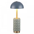 5452/5TLA L-VISION ODL_EX26 светлая бронза/синий/зеленый/металл/керамика Настольная лампа беспроводная LED*5W 3000K LULU