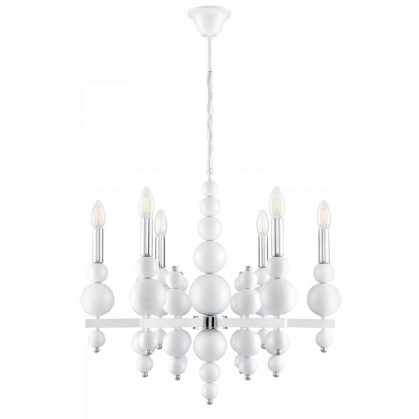 8260/6 MODERNI LN26 белый/хром, металл Люстра E14 6*40W 220V NANA