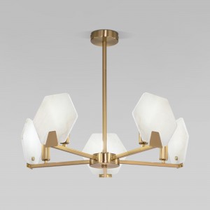 Потолочный светильник с рассеивателем из алебастра Smart 60158/5 латунь Smart