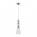 8268/1A NEOCLASSI хром/белый/прозрачный,  металл/керамика/стекло Подвес Е14 1*40W 220V EMILY