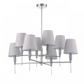 8279/8 CLASSI хром/серый, металл/керамика/текстиль Люстра Е14 8*40W 220V KARMEN