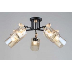 5068/5 BK+WOOD (2) Люстра (RL) 5068/5 BK+WOOD (2) Люстра (RL)