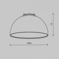 Подвесной светодиодный светильник Maytoni Technical Pendant system Parity Bowl TR126B-20W4K-W